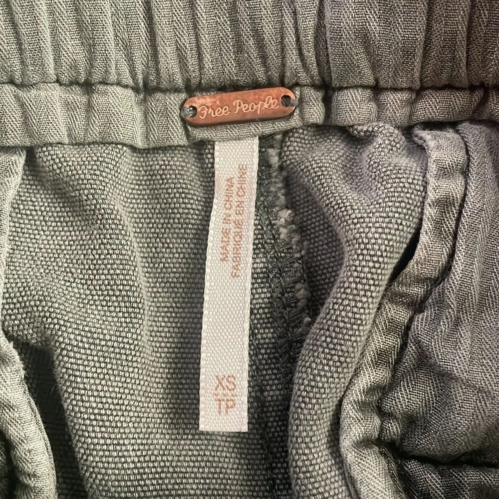 Free People paper bag green pants XS